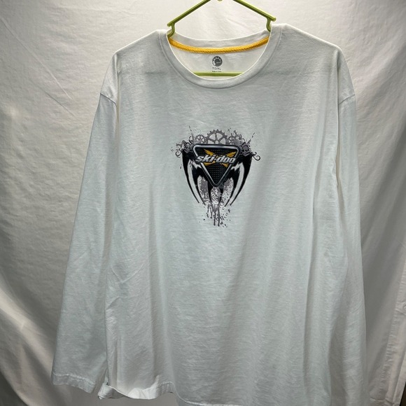 Ski-Doo Graphic Long Sleeve Tee Snowmobile BRP Logo White Men's TG/XL - Picture 1 of 5